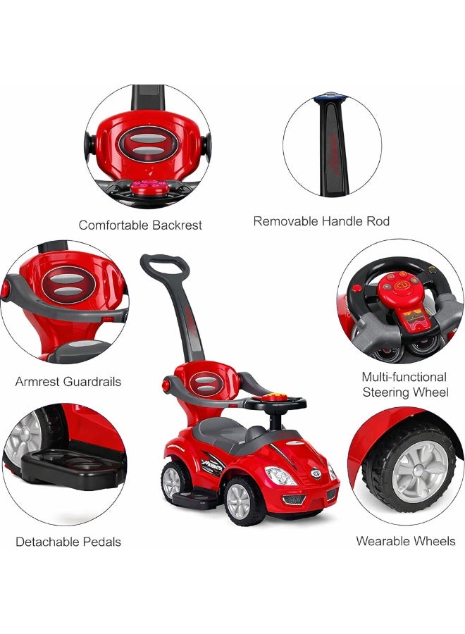 AL BADER Deluxe Mega Pushing Ride On Car (Red) - Image 3